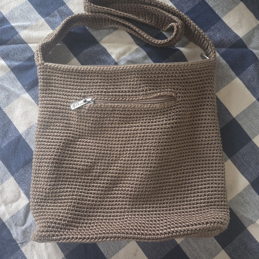 The Sak Brown Crochet Shoulder Bag